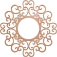 thumbnail image 1 of 16"OD x 6 1/8"ID x 3/8"T Reims Wood Fretwork Pierced Ceiling Medallion, Cherry, 1 of 3