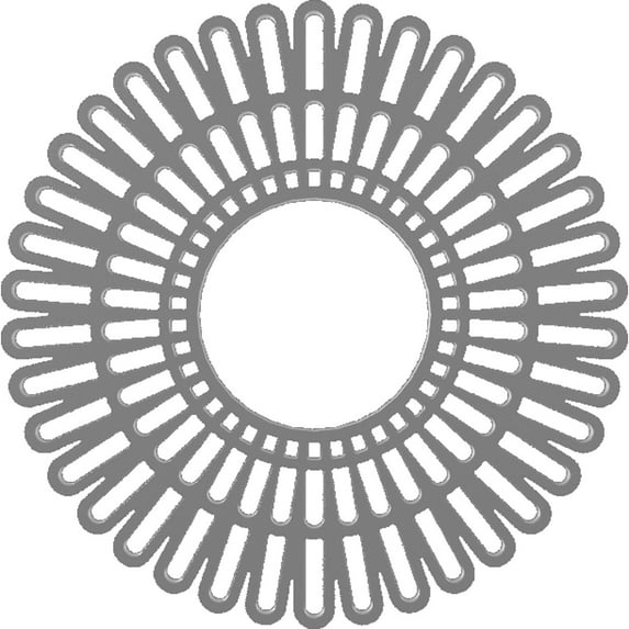16"OD x 6"ID x 1/2"P Cornelius Architectural Grade PVC Pierced Ceiling Medallion, Nickel