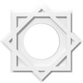 thumbnail image 1 of 16"OD x 7"ID x 8 3/4"C x 1"P Axel Architectural Grade PVC Contemporary Ceiling Medallion, 1 of 11