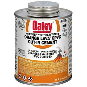 Oatey 16 OZ CPVC HEAVY DUTY ORANGE LAVA CEMENT Residential Use, Standard Application