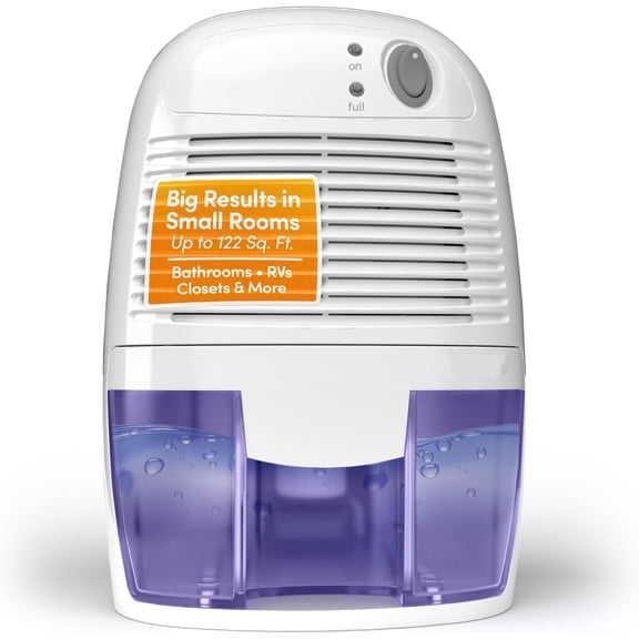 16 OZ Dehumidifier with Auto Shut Off and Restart for small spaces in your Home, RV, Automobile, and Storage up to 122 sq. ft