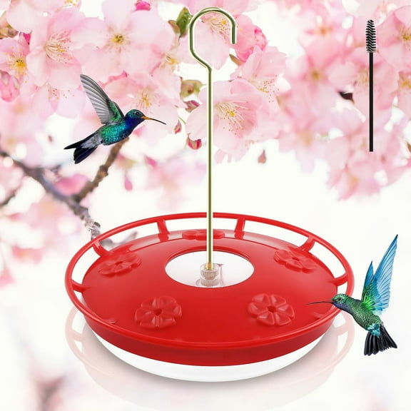 16 OZ Hummingbird Feeders for Outdoor 5 Feeder Ports Ant Bee Proof Leak-Proof Cleaning Brushes Nectar Easy Clean Fill Bird Feeder 1 Pack