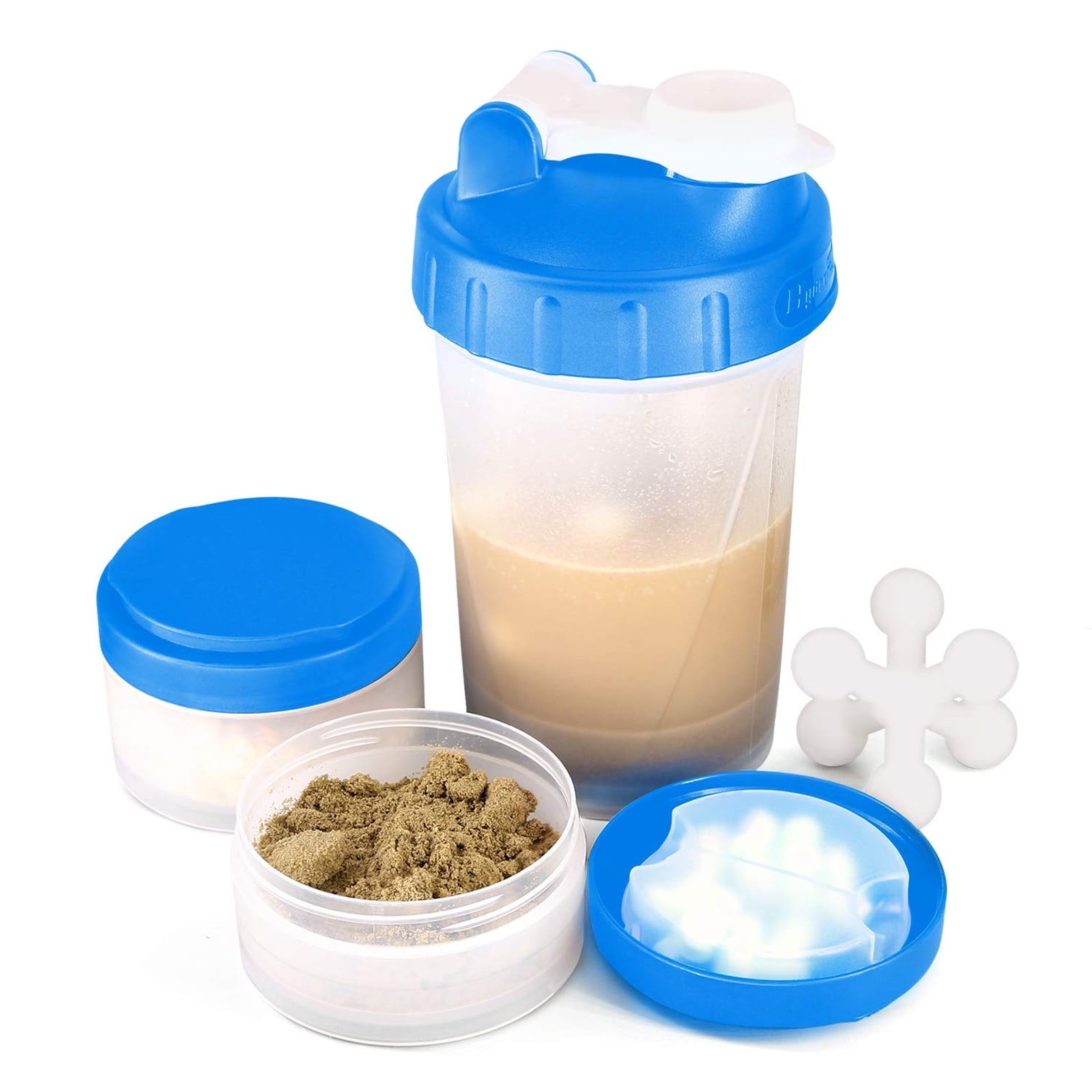 21oz Protein Shaker Bottle with Powder Storage Container-Shaker Cups for  Protein Shakes-pre workout …See more 21oz Protein Shaker Bottle with Powder
