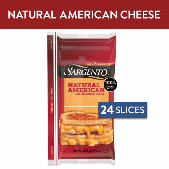 Sargento Natural American Sliced Cheese, 24 Slices