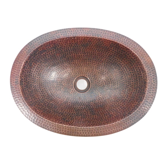16" Oval Brushed Sedona Copper Bathroom Sink Perfect for Limited Space