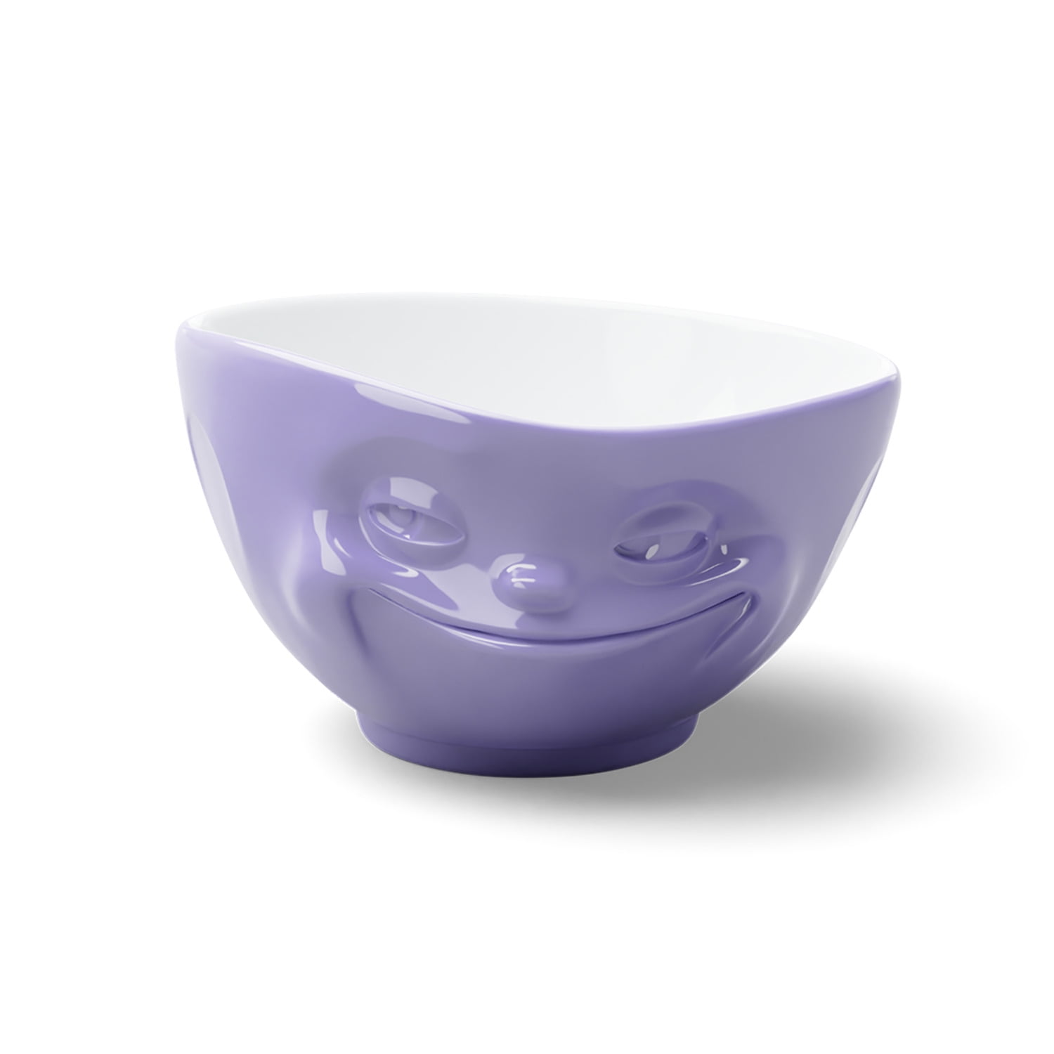 16 Oz. Bowl, Grinning Face, Purple