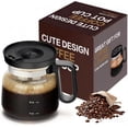 thumbnail image 1 of 16 Oz Coffee Pot Mug,Mini Coffee Pot Cup,with Spill Proof Lid Heatproof Glass Mug Large Capacity ideal Gift for Coffee Lovers (1pcs), 1 of 5