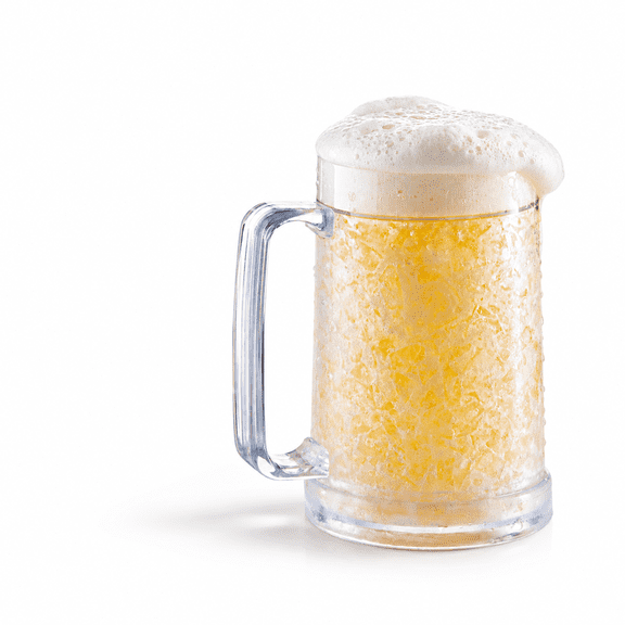 16 Oz Double Walled Insulated Freezer Beer Mug Plastic Drinking Glass