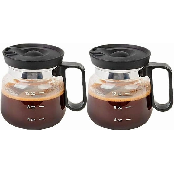 16 Oz Glass Coffee Mug – Coffee Pot Style, Mini Mocha Coffe𝐞 Pot Coffe𝐞 Mug, Heatproof Large Capacity, For Hot Teas, Hot Chocolate, Iced