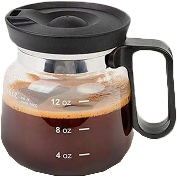 16 Oz Glass Coffee Mug – Coffee Pot Style, Mini Mocha Coffe𝐞 Pot Coffe𝐞 Mug, Heatproof Large Capacity, For Hot Teas, Hot Chocolate, Iced