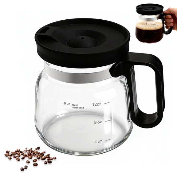 16 Oz Glass Coffee Pot Mug with Lid,Novelty Coffee Pot Cup | the Perfect Unique Gift for Coffee Lovers, Coworkers & Dad,for Hot Teas,Hot Chocolate Etc(1pc)