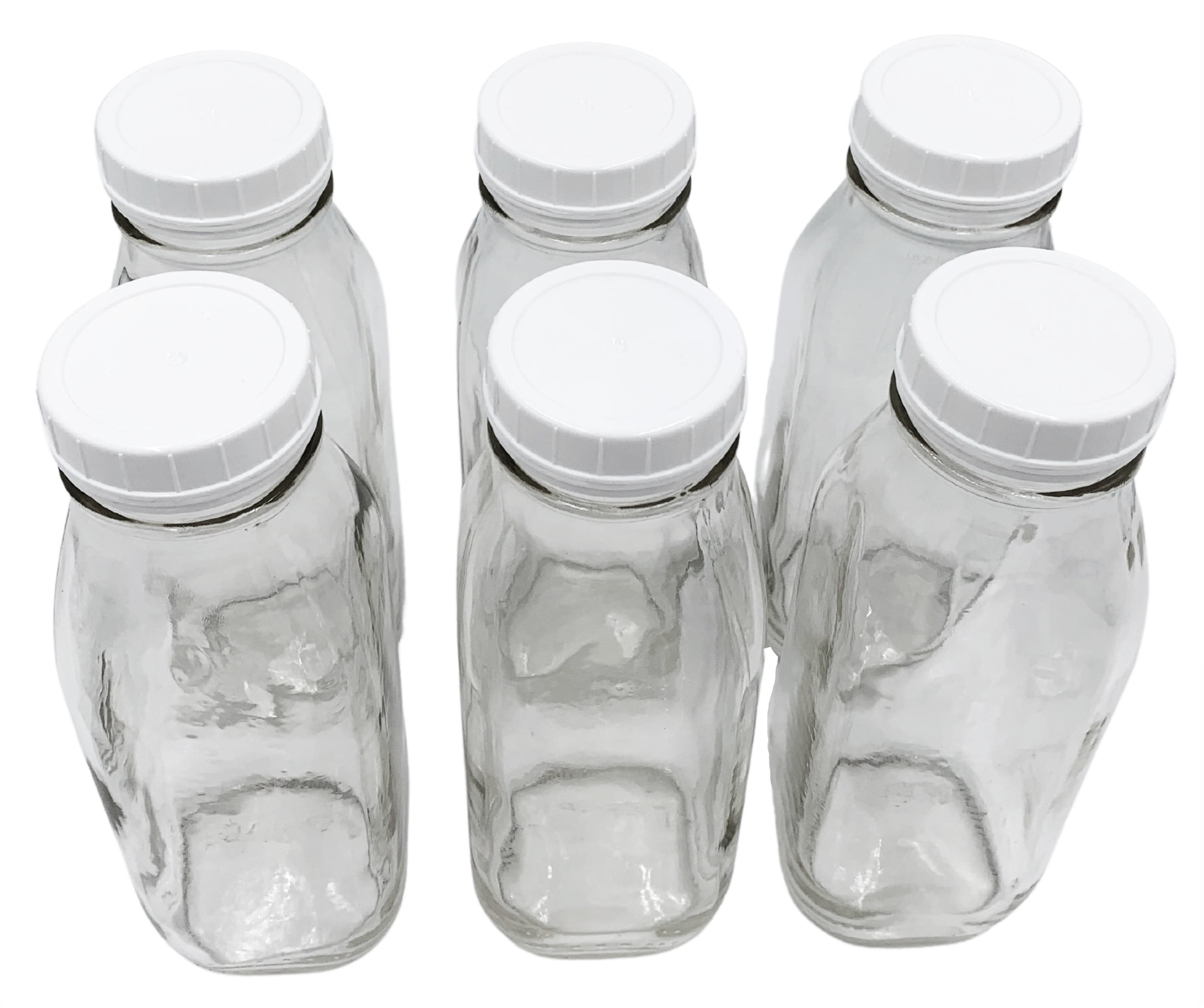 16 Oz Glass Water Bottle Virtually Unbreakable with Thick Sides and Screw-on Cap