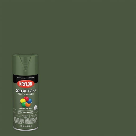 Krylon ColorMaster Satin Italy Olive Spray Paint - 16 Oz, Set of 6