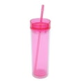 thumbnail image 1 of 16 Oz Plastic Tumbler with Lid and Straw, Double Clear Leakproof Water Cup for Summer Sports Car Travel Daily Use, 1 of 3