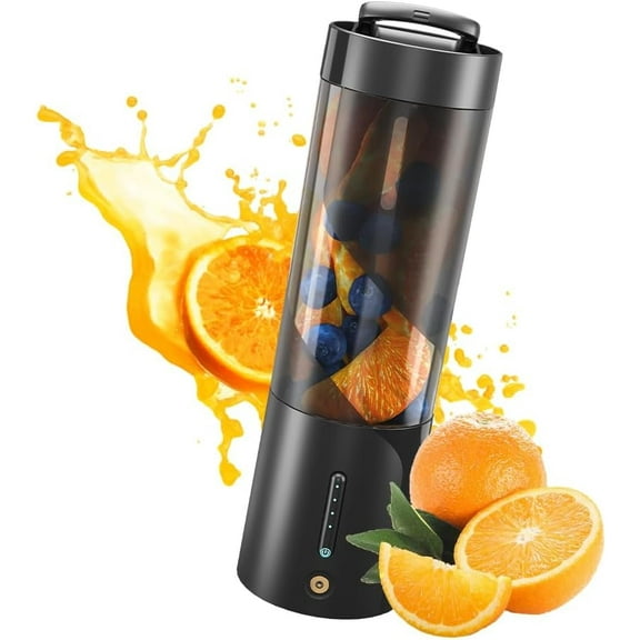 SHANGFEIYA Portable Blender, 16 Oz Personal Blender USB Rechargeable, for Shakes and Smoothies, with 6 Blades, Traveling Fruit Veggie Juicer Cup for Home, Sport, Office, Camping