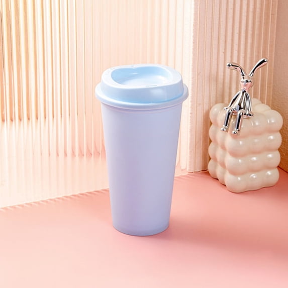 16 Oz Reusable Coffee Cups with Lids, To Go Travel Cups, Hot Or Cold Drinks, Dishwasher and Microwave Safe