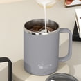 thumbnail image 1 of 16 Oz Stainless Steel Travel Mug, Leakproof Tumbler with Handle, Large Capacity Tea Mug, Vacuum Insulated with Lid, Switch Between Direct Drinking and Open-lid Drinking(Black), 1 of 6
