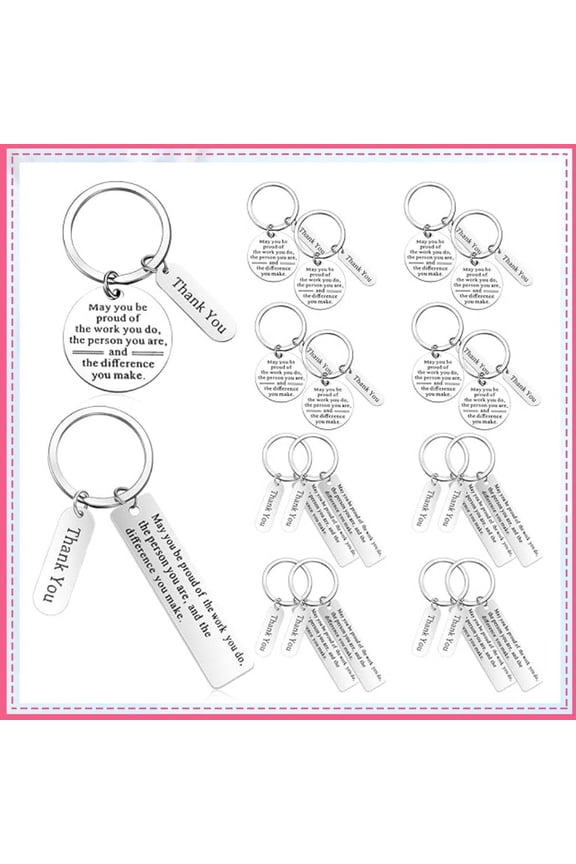 16 PACK Keychain, Employee Appreciation Gifts Bulk Thank You Gift for Coworker Keychain for Graduation Staff Christmas Favors