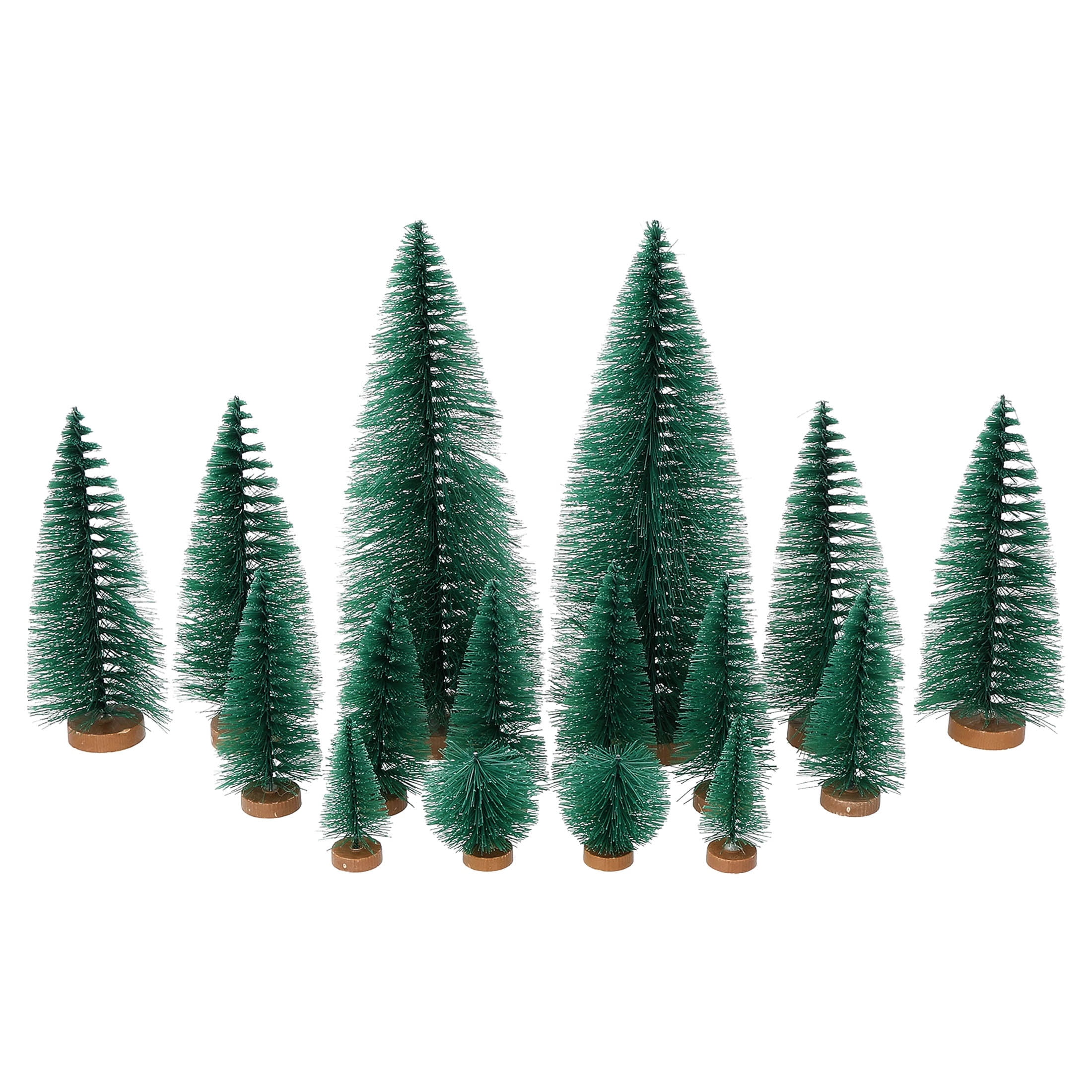16-Piece Christmas Village Tree Set, Green, by Holiday Time