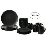 16 PC Dinnerware Dish Set for 4 Person Mugs, Salad and Dinner Plates and Bowls Sets, High Quality Dishes, Dishwasher