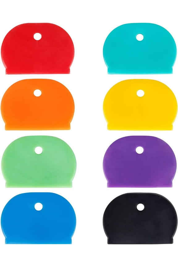 16 PCS 1.3 Inch Large Key Caps Covers Key Identifiers Markers Protectors for Large Thin Flat Key Heads (Not Suitable for Smaller or Standard Keys), 8 Assorted Colors