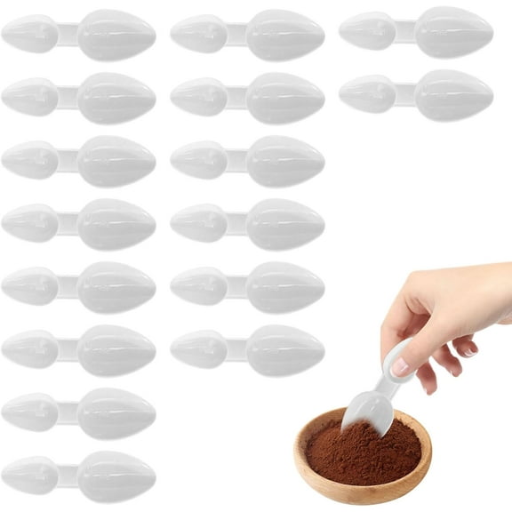 16 PCS 2.5/5ml Double Sided Spoon,Measuring Spoons,5 ml Medicine Spoons,Double Sided Plastic Spoons,Medicine Spoon,Plastic Spoon,Plastic Spoons for Cooking,Medicine Spoons(White)