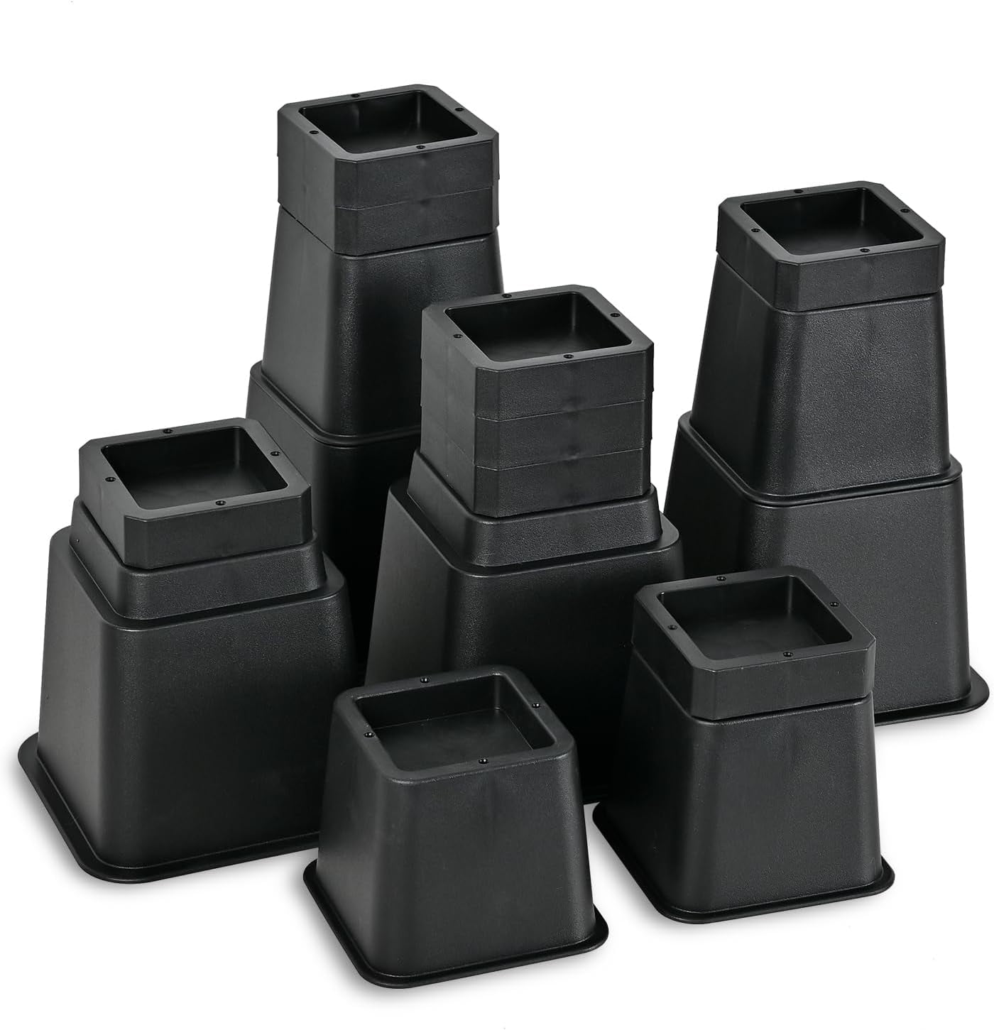 16 PCS Adjustable Bed Risers 3, 5 or 8 Inch Heavy Duty, Furniture ...