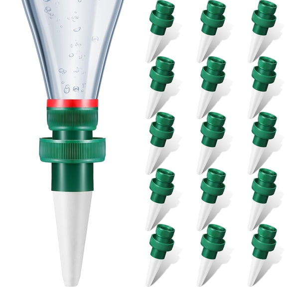 16 PCS Bottle Adapter Self Watering Spikes, Spikes to Use with Cola Bottles Houseplant Watering Stakes Automatic Irrigation System