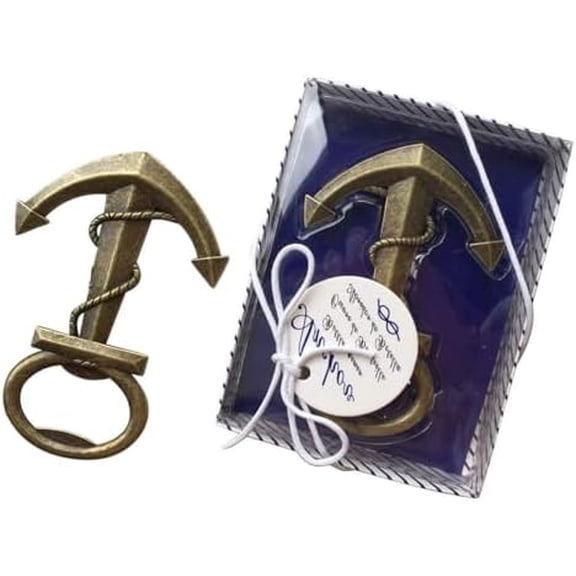 16 PCS Bottle Opener with Gift Box Packing,Nautical Themed Anchor Shape Nautical Beach Wedding Baby Bridal Shower Birthday Party Favor Souvenir Gift (16,Antique Bronze Anchor)