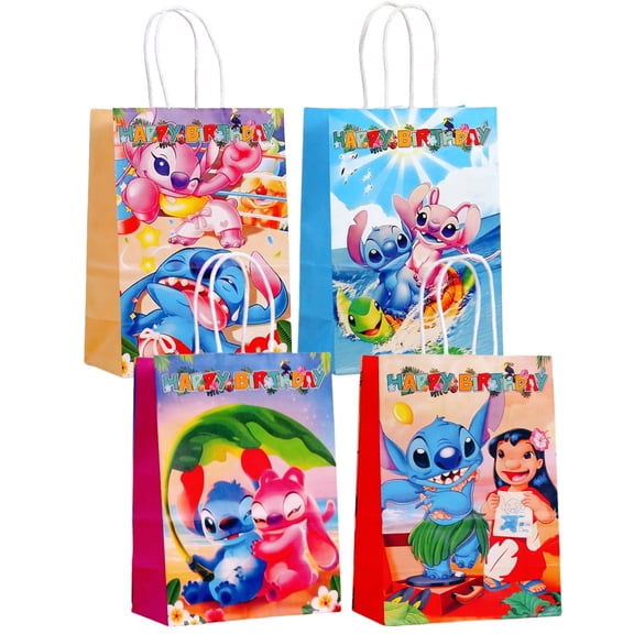 16 PCS Cartoon Anime Party Favor Candy Bags for Anime Themed Birthday Supplies Decor,Birthday Game Party Kraft Paper Goodie Gift Bag Decorations5.9" x 3.1" x 8.2"