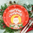 thumbnail image 1 of 16 PCS Christmas Paper Plates, Disposable Holiday Plates with Cheerful Child Holiday Character Design for Holiday Dinner, Buffet and Xmas Party Table Decor, 9 Inch, 1 of 6