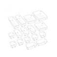 thumbnail image 1 of 16 PCS Clear Drawer Organizer Set 5 Sizes Versatile Desk Drawer Storage Bins Bathroom Dresser Dividers Trays Dot Box for Makeup, Jewelries, Kitchen Utensils, Gadgets, Office, 1 of 7