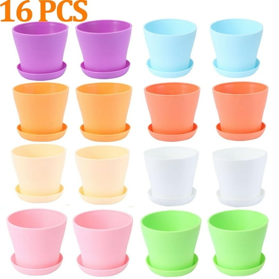 16 PCS Colorful Planters,Decorative Planter Pot for Plants Nursery Planters Bonsai Planter Pot Succulent Pot Succulents Planting Pot Plant Pots Bonsai Container for Garden Indoor Africa