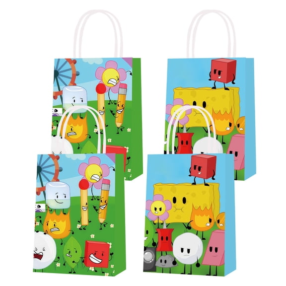 16 PCS For Battle Dream Cartoon Theme Birthday Party Decorations, Birthday Party Bags, With Handles Favor Bags Candy Gift Bags for Birthday Party