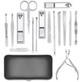 thumbnail image 1 of 16 PCS Manicure Pedicure Set Nail Clippers Cuticle Grooming Stainless Steel Kit With Case by NSA ELECTRONICS, 1 of 6