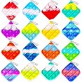 thumbnail image 2 of 11 Pezzi Mini Pop Portachiavi Fidget Toy,Mini Rainbow Tie Dye Bubble Sensory Sil 2 of 11