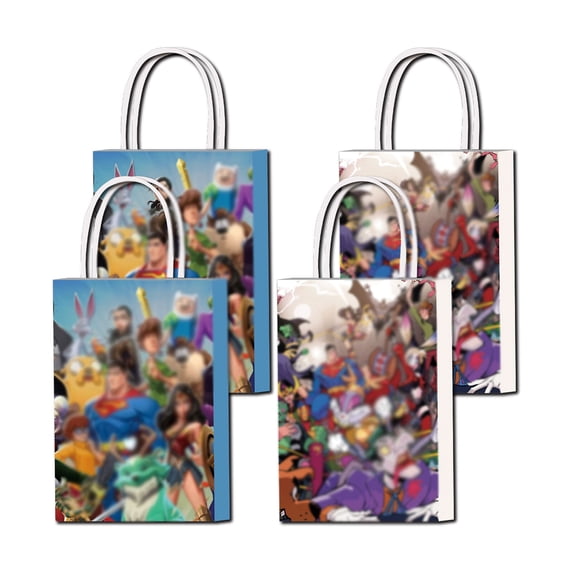 16 PCS Theme Birthday Party Decoration Bags, 2 Designs with Handles, Party Favor Bags Ideal for Birthday Parties, Events, and Gift Party Supplies