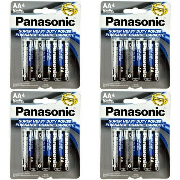 16 PCS Panasonic AA Batteries Super Heavy Duty Power Carbon Zinc Double A Battery 1.5v