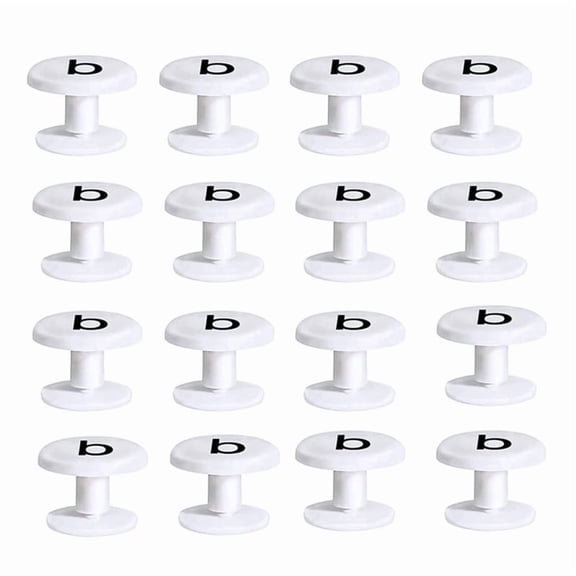 ABS 16-Pack Replacement Rivets for Bogg Bags - White & Black Rivets for Beach Bag Handles and Tote Straps