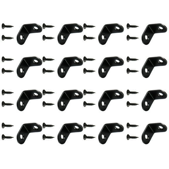 16 PCS Right Angle Bracket Corner Code Heavy-duty Corner Brace Furniture Laminate Support L-shaped Corner Bracket