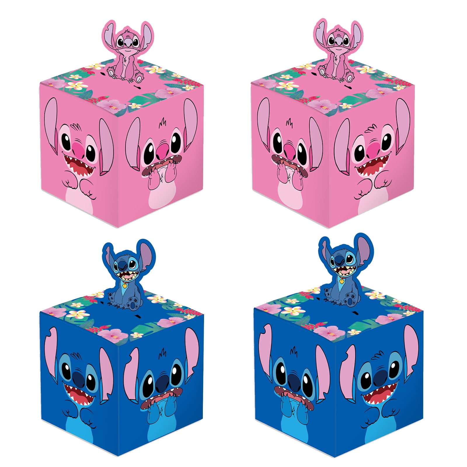 16 PCS Stitch Party Decorations, Stitch Party Favors Boxes Stitch Treat Candy Boxes Birthday Party Supplies Party Gift Bags for Boys Girls Baby Shower