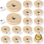 16pcs LED Wooden Light Display Base, LED Lamp Base for Glass Artwork, for Display 3D Crystal Resin Lighting Base