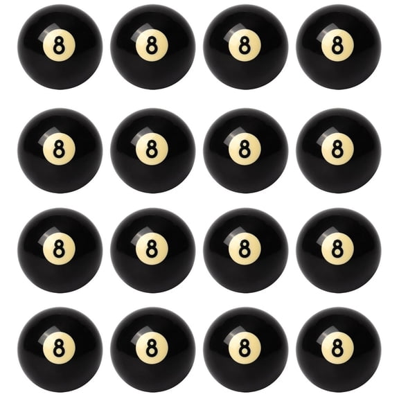 (16-Pack)2-1/4" Regulation Size Billiard Eight#8 Pool Ball Replacement Pool Ball