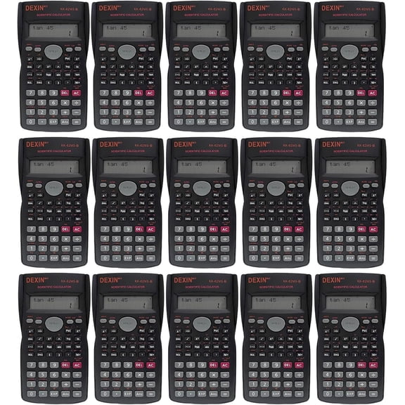 16 Pack 2 Line Engineering Scientific Calculator, Basic Construction Multi-Function Large Display Pocket Calculators Ideal for Office School Teacher Student Finance Math Chemistry Bussiness