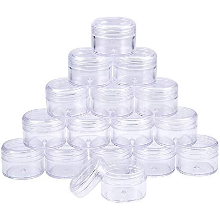 Round Plastic Jars with Transparent Screw Top Lid, 2Pcs - Clear - On Sale -  Bed Bath & Beyond - 36040659
