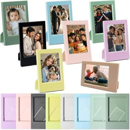 16 Pack 2x3 Picture Frames Bulk for Fujifilm Instax Mini Film, Small 2 by 3 Inch Tabletop Photo Frame, Cute Tiny Multiple Colorful 2x3 Desk Stand Up Picture Display$$