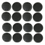 16 Pack 3" Black Round Plastic Louver Soffit Air Vent