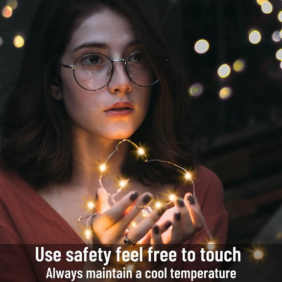 16 Pack 30 Led Fairy Lights Battery Operated String Lights 10 Feet Waterproof Twinkle Lights Mason Jar Lights Silver Wire Firefly Lights for Christmas Party Wedding Patio Warm White