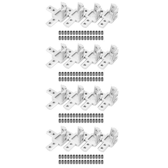 16-Pack 3030 Series 3-Way End Corner Bracket Connector,with Screws for Standard 8mm T Slot Aluminum Extrusion Profile