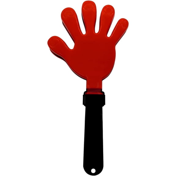 16 Pack 7.5 Inch Mini Hand Clappers Loud Noisemakers, for Sports Games Pep Rallies Tailgates Team Spirit Events, for Red Black Homecoming Game Use
